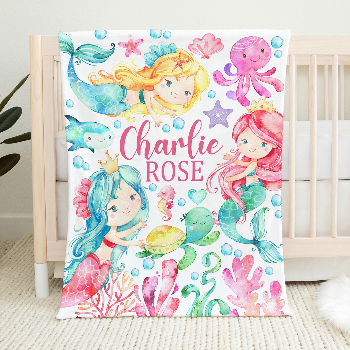 Mermaids Baby Blanket