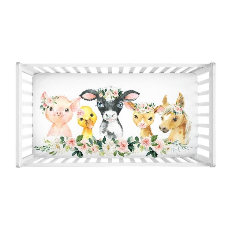 farm animals crib sheet