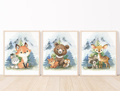 Woodland Animals Baby BoyNursery Crib Bedding Set