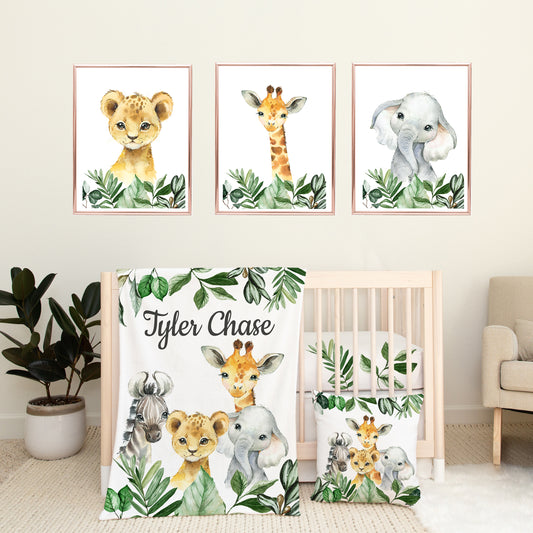 Safari Animals Nursery bedding Set