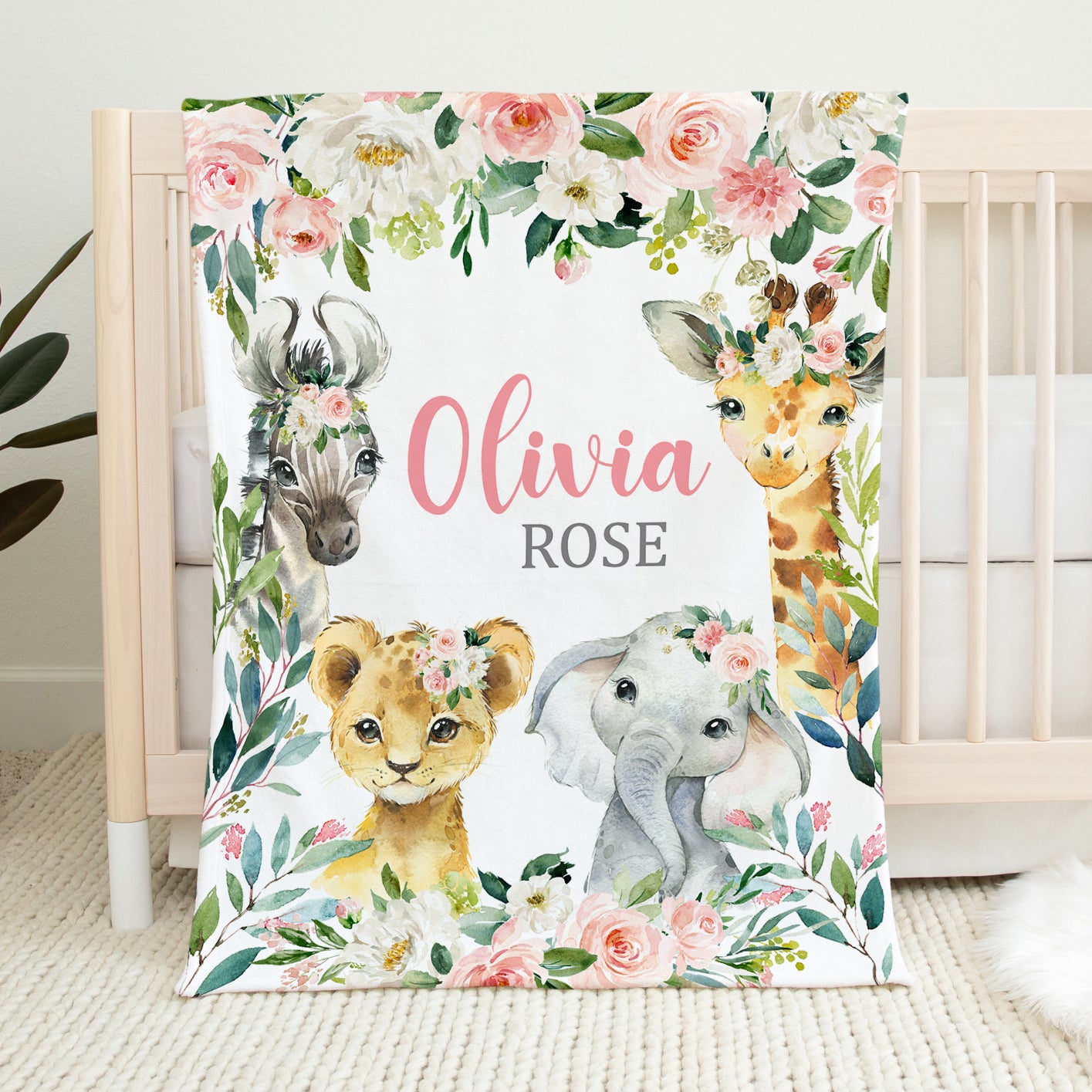 Safari Floral Blanket