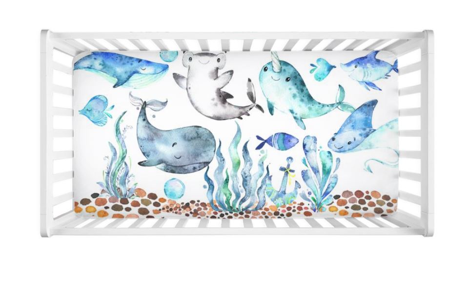 Sea Animals Baby Boy Nursery Set