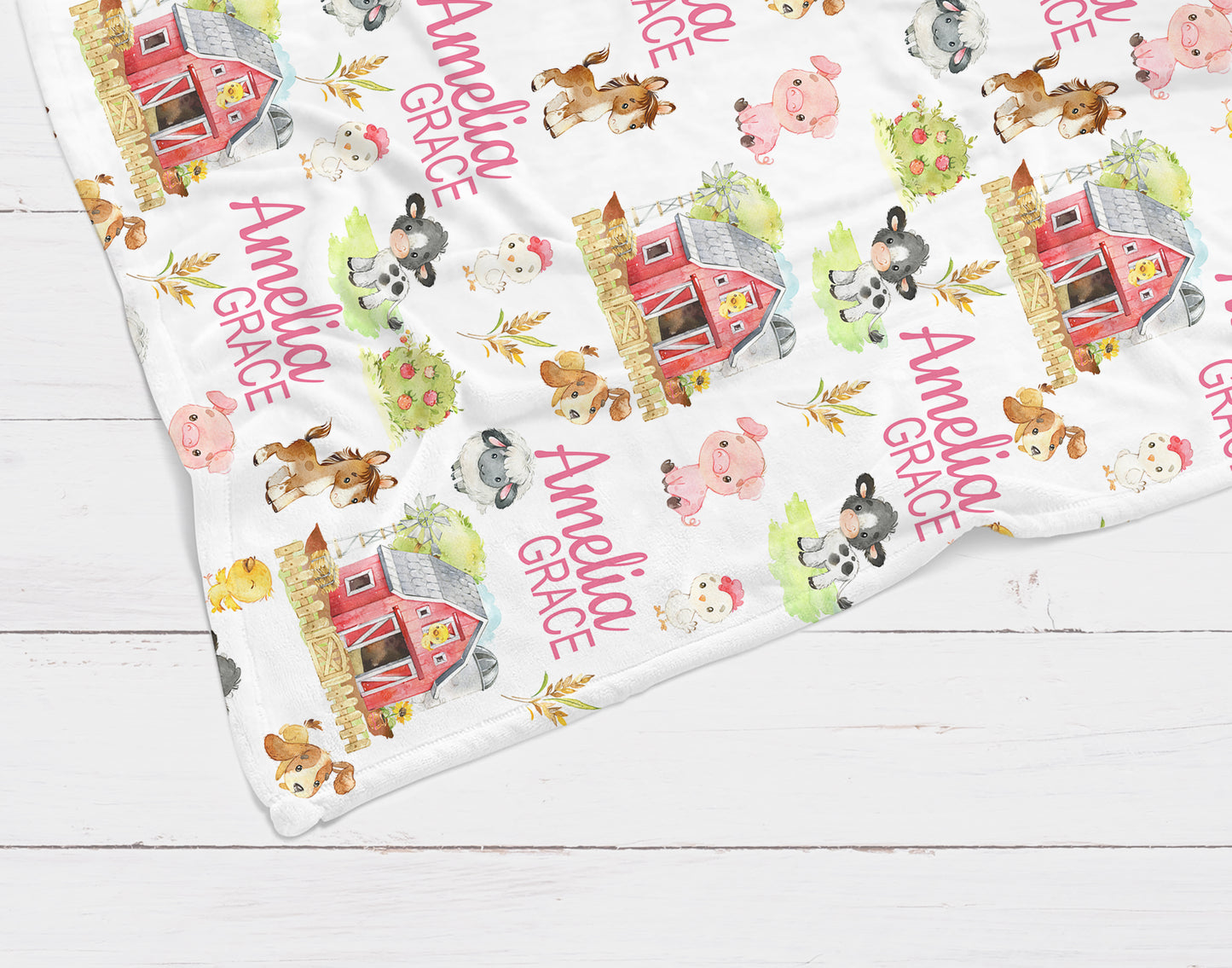 Farm Name Girl Blanket
