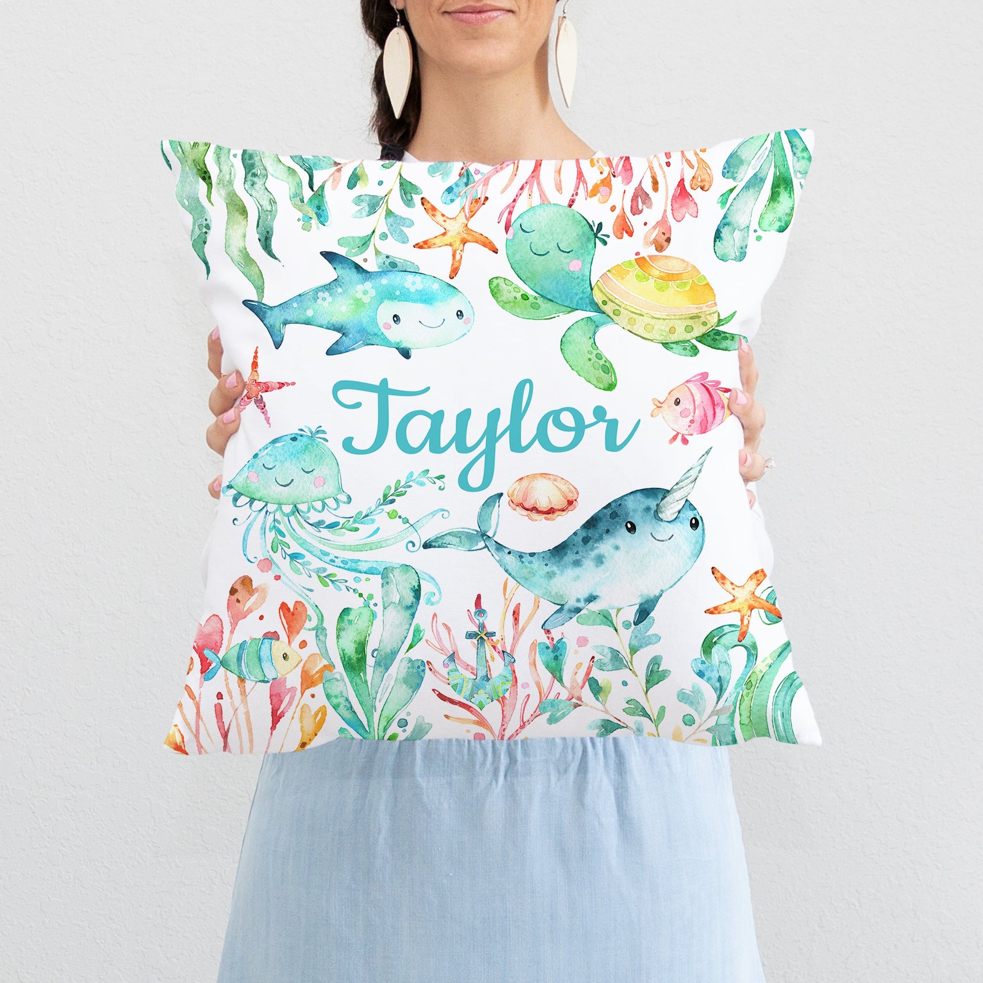 sea animals pillow