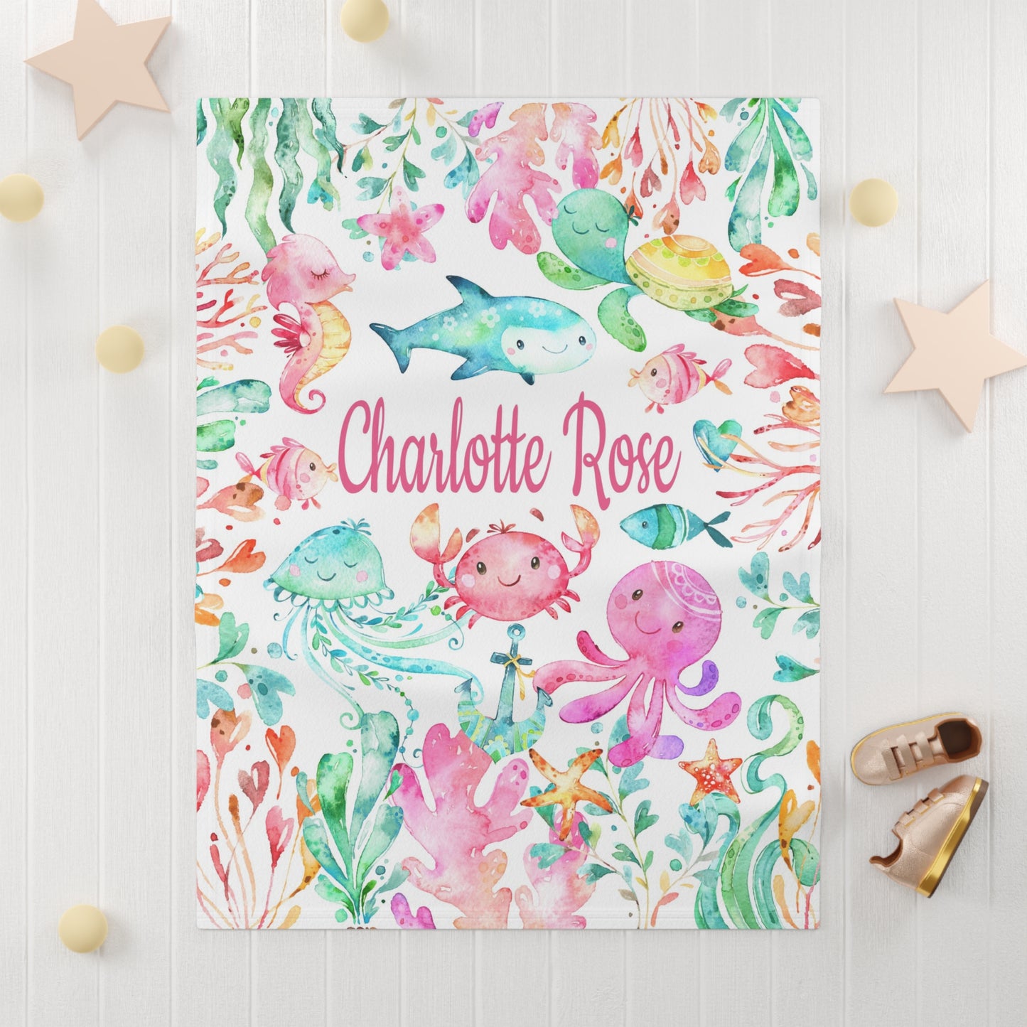 Sea Animals Girl Blanket