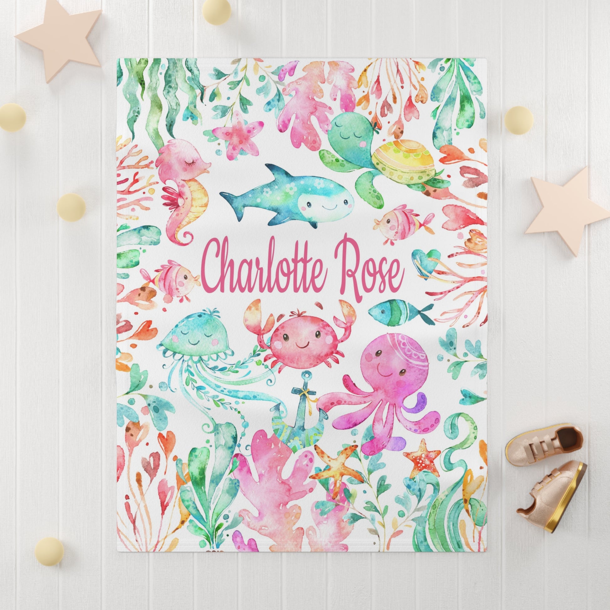 Sea Animals Girl Blanket