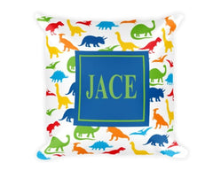 Dinosaur Throw Pillow Dinosaur Room Decor Nursery Decor Dinosaur Monogram Pillow Dinosaur Bedroom Decor Dinosaur Kids Room Decor