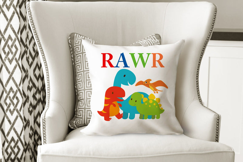 Dinosaur Throw Pillow Dinosaur Nursery Decor Dinosaur Kids Room Decor Dinosaur Bedroom Bedding Pillow Baby Shower Gift Rawr  P101