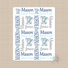 Elephant Baby Name Blanket Navy Blue Gray Personalized Baby Boy Blanket Monogram Name Custom Blanket Baby Shower Gift Photo Prop B630