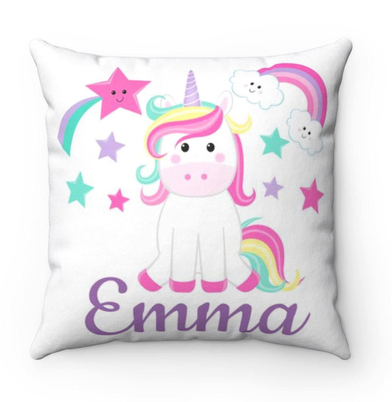 Unicorn Throw Pillow Nursery Purple Pink Teal Bedroom Room Decor Cushion Unicorns Hearts Girl Room Decor Monogram Playroom 173