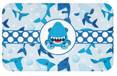 Shark Shower Curtain Shark Boy Bathroom Fish Shower Curtain Boy Shower Curtain Mat Shark Bathroom Decor Navy Blue Shark Boy Wall Art S106