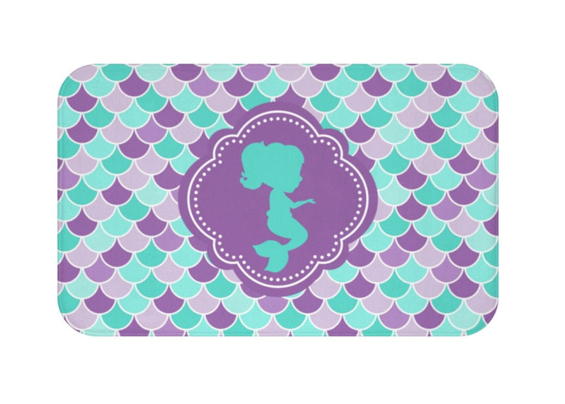 Mermaid Shower Curtain Mermaid Bathroom Decor Custom Mermaid Shower Curtain Purple Teal Aqua Mermaid Scales Bathroom Bath Mat Towel S104