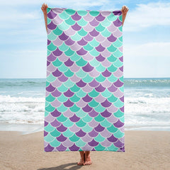 Purple Teal Mermaid Scales Shower Curtain SistersTwins Bathroom Decor Shower Curtain BAth MAt Towel Girl Bathroom S136