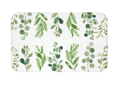 Leaves Eucalyptus Shower Curtain Green Tropical Leaves Botanical Plants Bathroom Decor Bath Mat Modern Simple Guest Bathroom P123