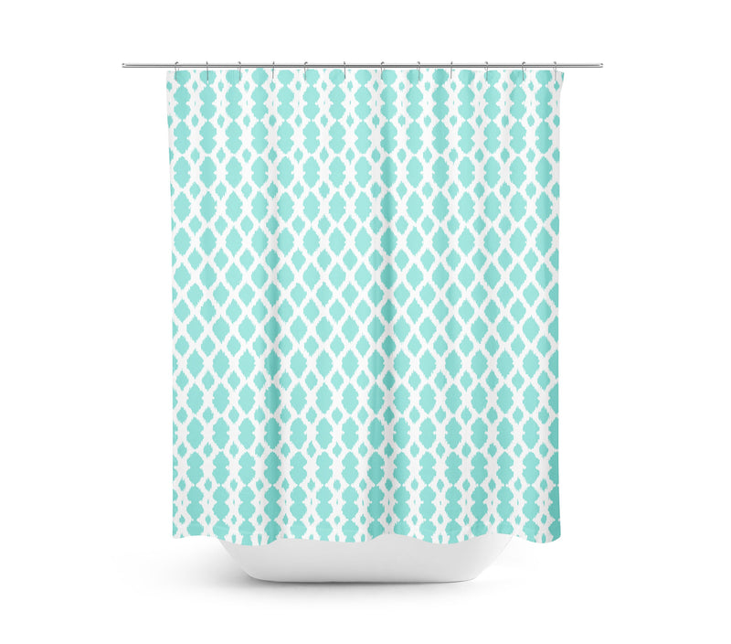 Teal Abstract Shower Curtain Modern Guest Bathroom Decor Bath Modern Design Bathroom Decor Adults Bathroom S129