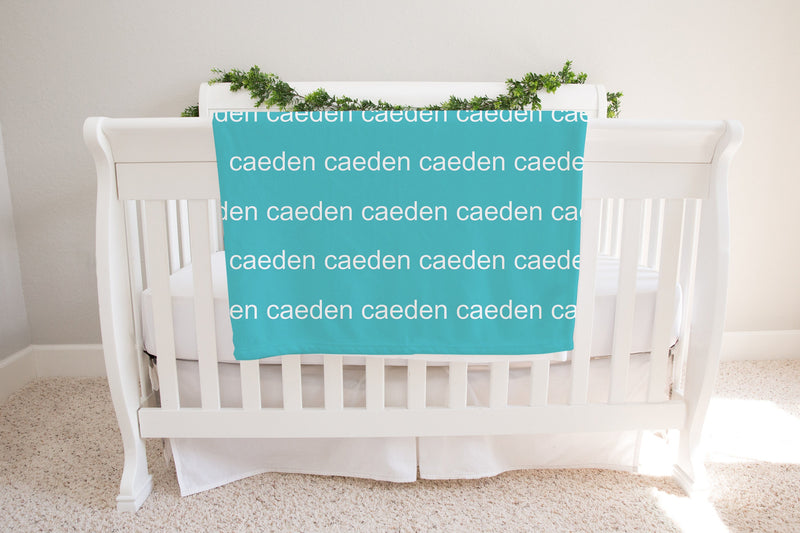 Personalized Name Blanket Custom Baby Boy Girl Swaddle Receiving Blanket Baby Shower Gift Monogrammed Fleece Minky 987
