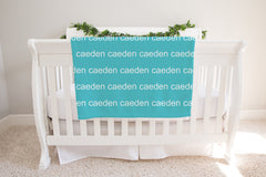 Personalized Name Blanket Custom Baby Boy Girl Swaddle Receiving Blanket Baby Shower Gift Monogrammed Fleece Minky 987