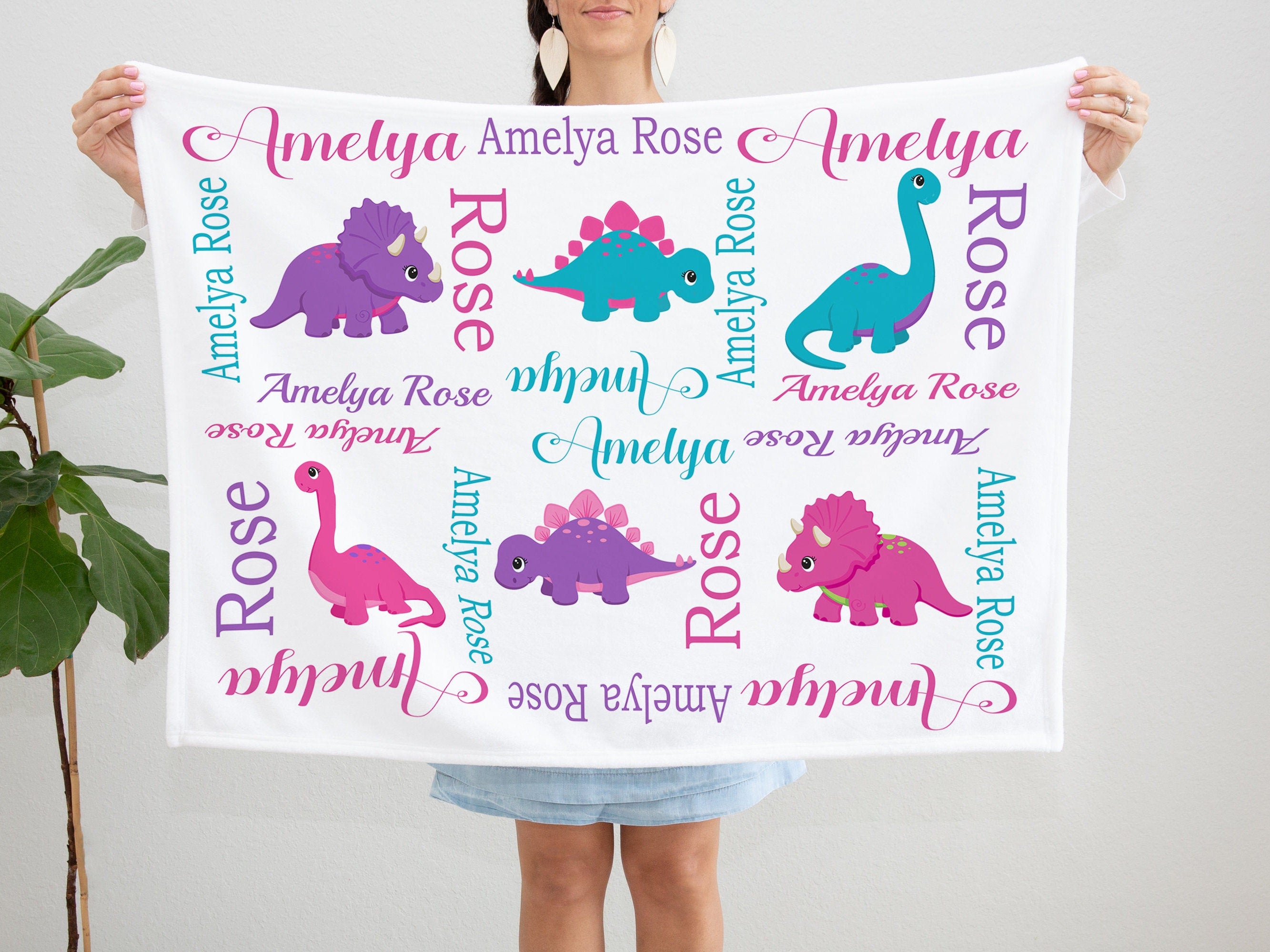 Dinosaur blanket online girl