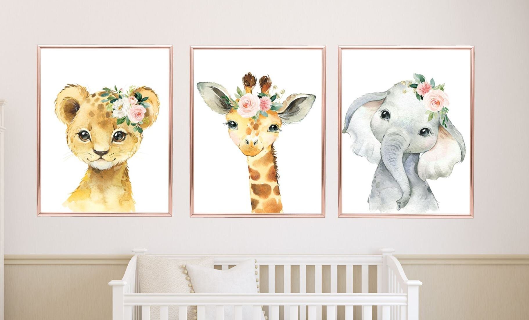 Blush safari hot sale animal nursery