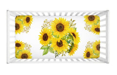 Sunflowers Crib Sheet Newborn Sunflower Baby Girl Shower Gift Nursery   C124