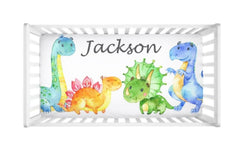 Dinosaur Crib Sheet Newborn Boy Baby Shower Gift Dinosaur Nursery C135