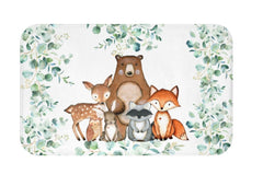 Woodland Animals Kids Shower Curtain Woodland Forest Bath Kids Bathroom Girl Boy Baby Bathroom Decor Siblings Brothers Sisters Leaves S158