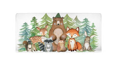 Woodland Animals  Changing Pad Cover Evergreens Pine Trees Forest Bear Dear Fox Owl Raccoon Baby Boy Shower Gift C147