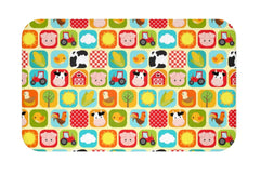 Farm Animals Shower Curtain, Kids Bathroom Decor Tooth Brush Holder Soap Dispenser Towle Bath Mat Cows Barn Horse Sheep Tractor Pig S190