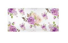 Floral Baby Changing Pad Cover Purple Lavender Lilac Watercolor Flowers  Shower Gift Nursery Crib Bedding C156