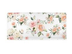 Floral Changing Pad Cover Watercolor Peach Coral Blush Pink Flowers Roses Shower Gift Nursery Crib Bedding C159