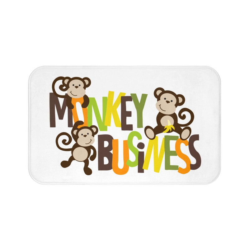 Monkeys Shower Curtain Bath Kids Bathroom Girl Boy Monkey Business Animals Baby Bathroom Decor Siblings Brothers Sisters Twins Leaves S160