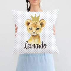 Lion Nursery Throw Pillow, Kids Bedroom Decor Baby Shower Gift Lion Jungle Safari Animals Crib Bedding P299