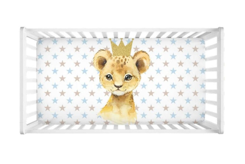 Lion Baby Crib Sheet ,Jungle Animals Safari Newborn Baby Shower Gift Animals Nursery  C162