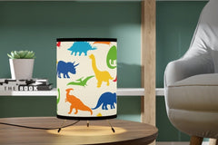 Dinosaur Nursery Table Lamp, Baby Boy Kids Bedroom Lamp , Red Blue Green Yellow Orange Dinosaurs Room Decor