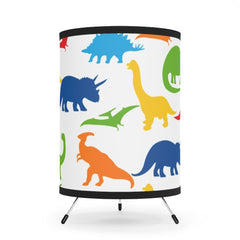 Dinosaur Nursery Table Lamp, Baby Boy Kids Bedroom Lamp , Red Blue Green Yellow Orange Dinosaurs Room Decor