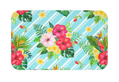 Tropical Floral Shower Curtain, Bath Mat